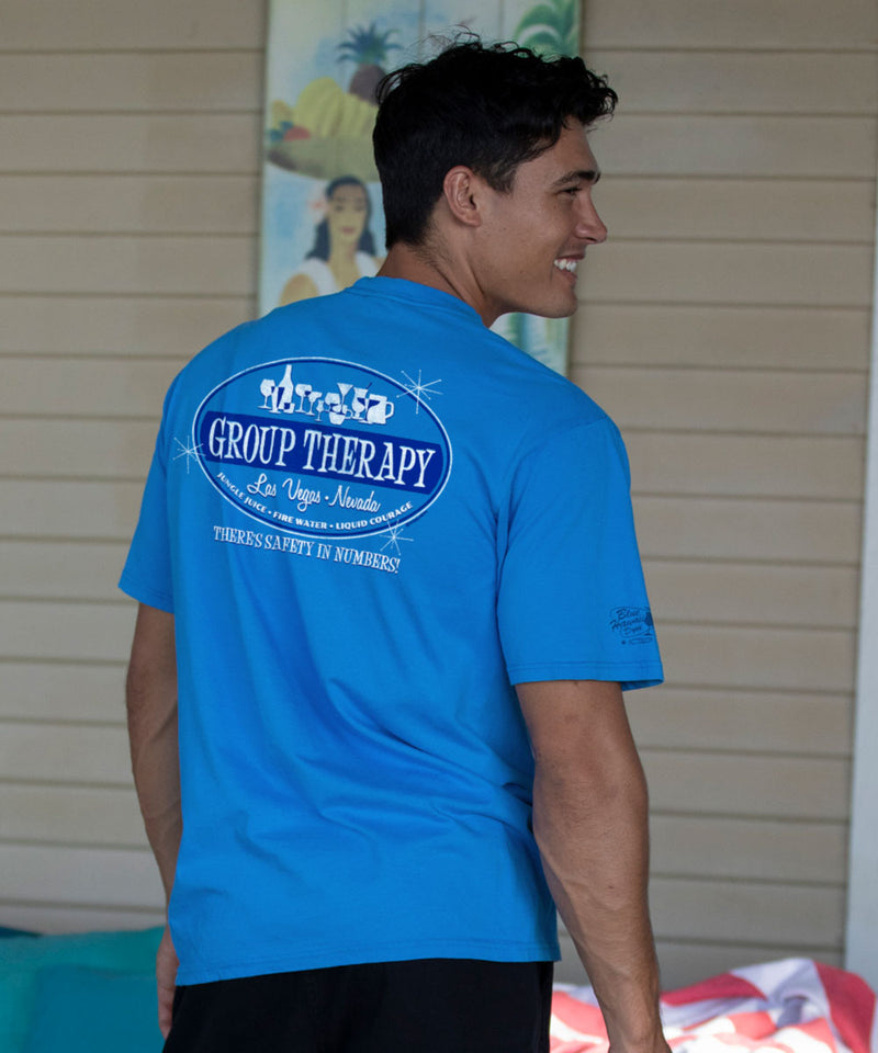 Group Therapy Vegas - Blue Hawaii Dyed Short Sleeve Crewneck T-Shirt