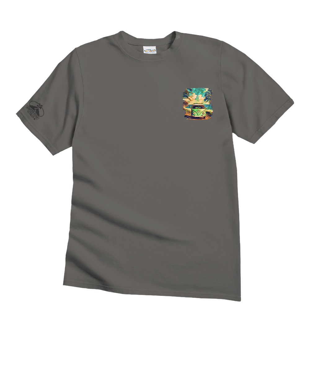 Volkswagen Van Watercolor - Crater Dyed® Short Sleeve Crewneck T-Shirt