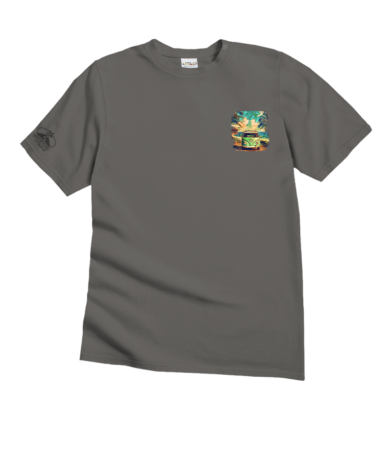 Volkswagen Van Watercolor - Crater Dyed® Short Sleeve Crewneck T-Shirt