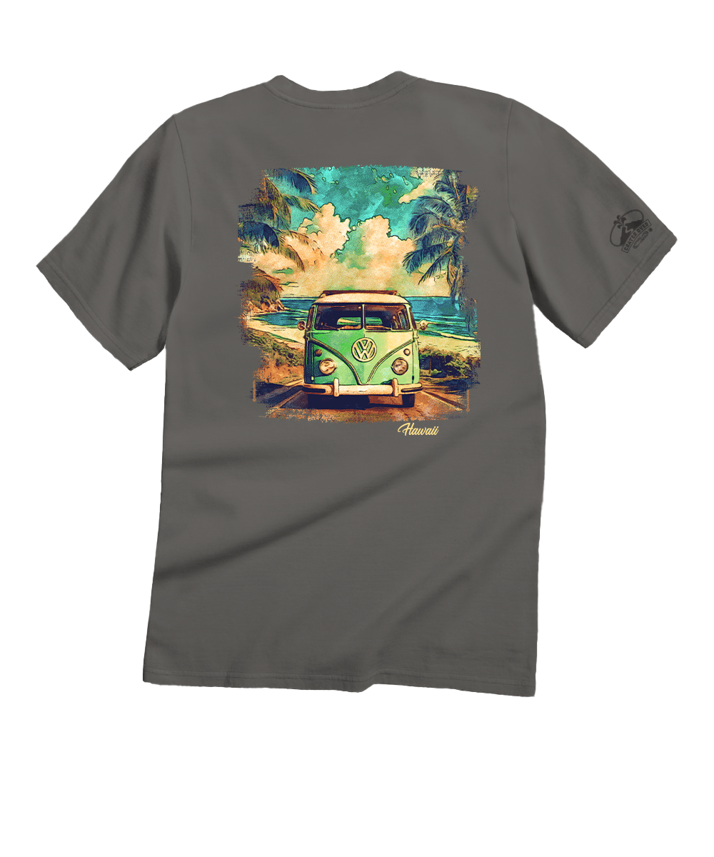 Volkswagen Van Watercolor - Crater Dyed® Short Sleeve Crewneck T-Shirt