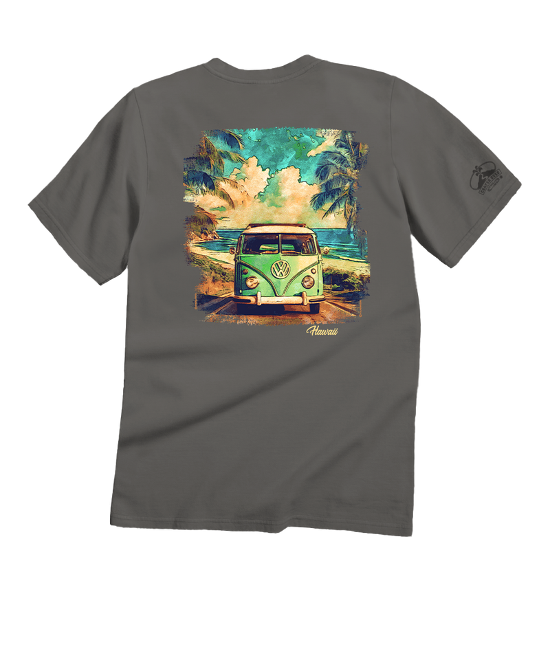 Volkswagen Van Watercolor - Crater Dyed® Short Sleeve Crewneck T-Shirt