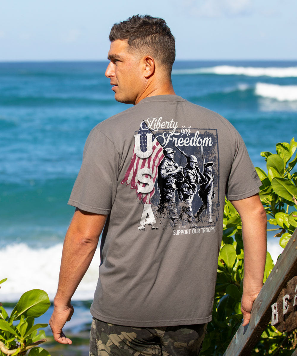 Our Troops - Crater Dyed® Short Sleeve Crewneck T-Shirt