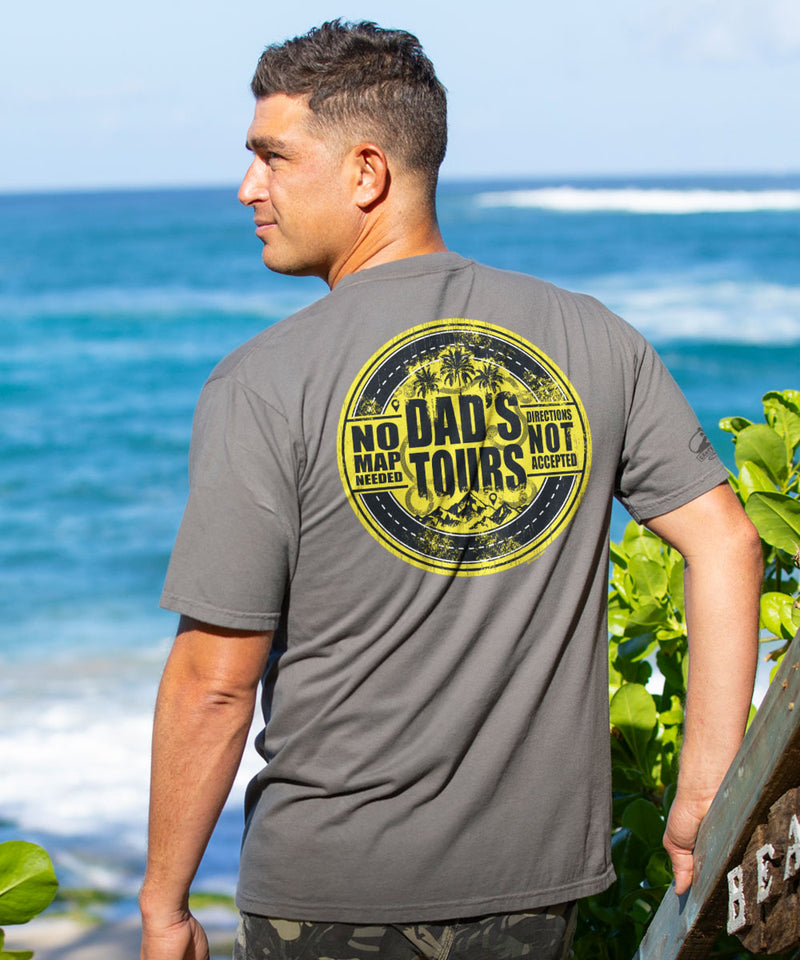 Dads Tours No Map - Crater Dyed® Short Sleeve Crewneck T-Shirt