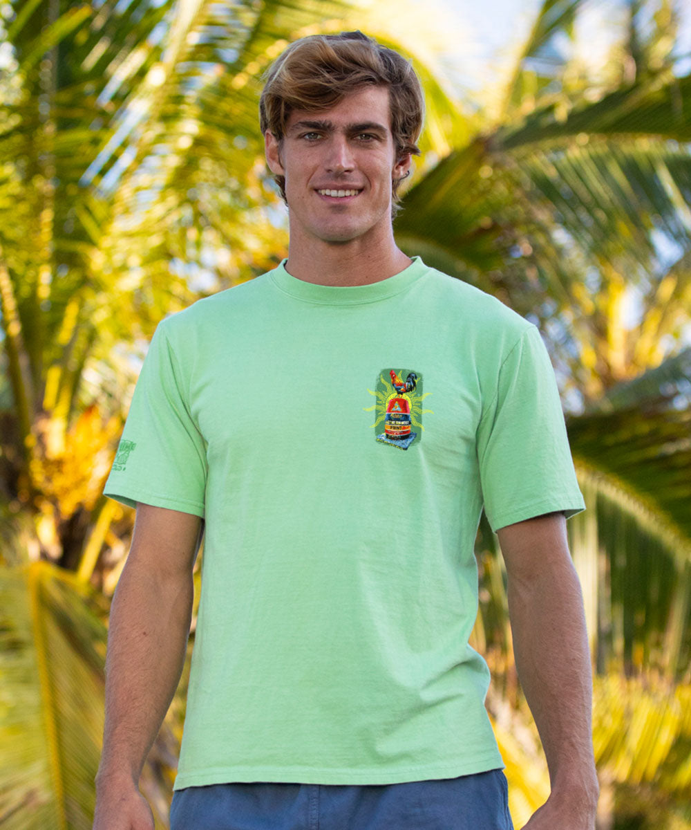 Sunrise Chicken - Key Lime Dyed Short Sleeve Crewneck T-Shirt
