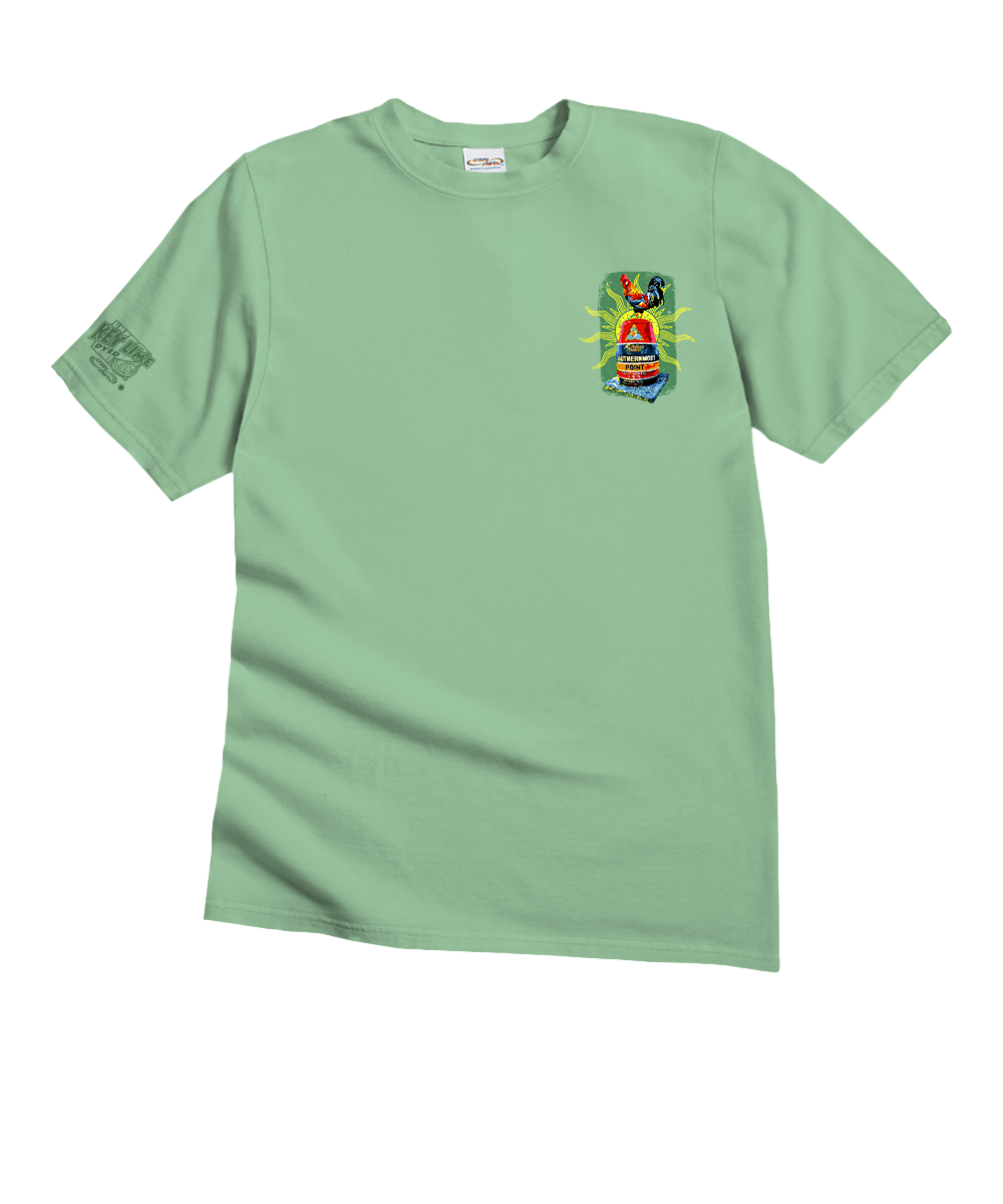 Sunrise Chicken - Key Lime Dyed Short Sleeve Crewneck T-Shirt