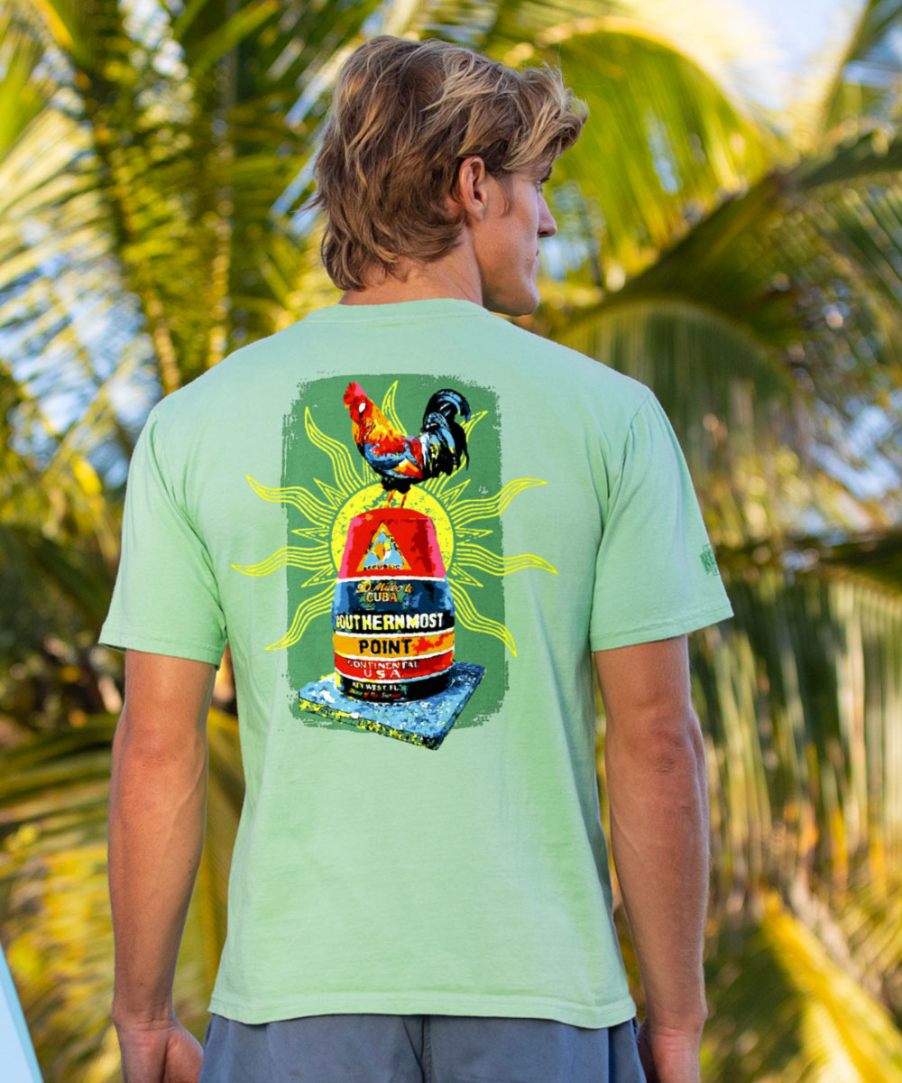 Sunrise Chicken - Key Lime Dyed Short Sleeve Crewneck T-Shirt