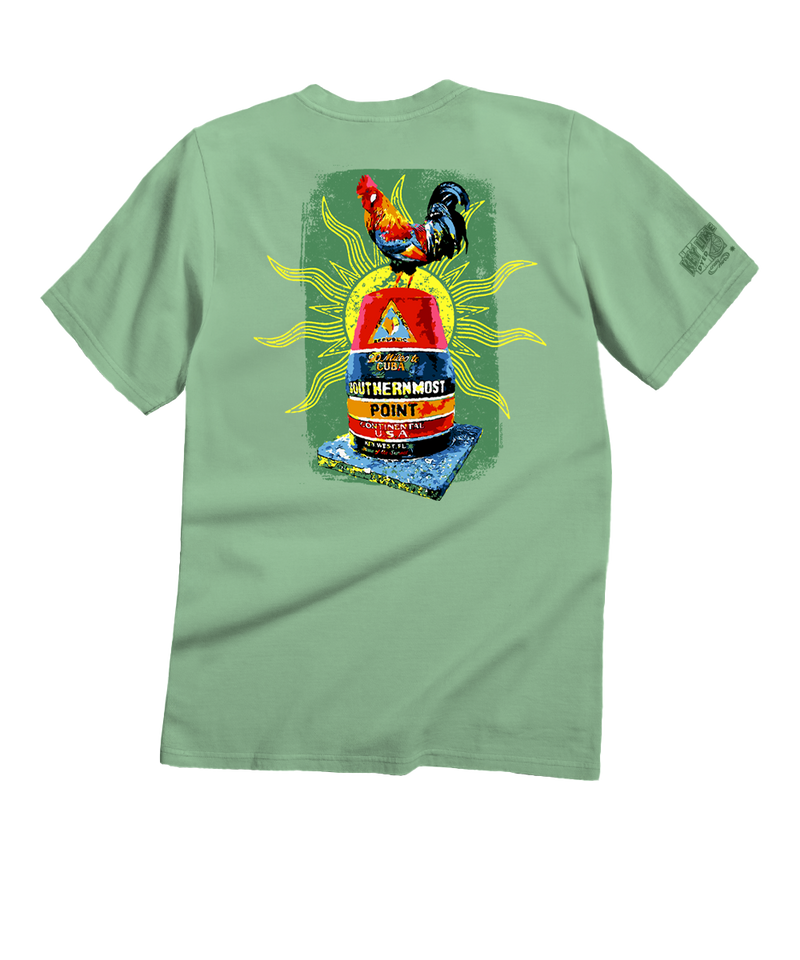 Sunrise Chicken - Key Lime Dyed Short Sleeve Crewneck T-Shirt