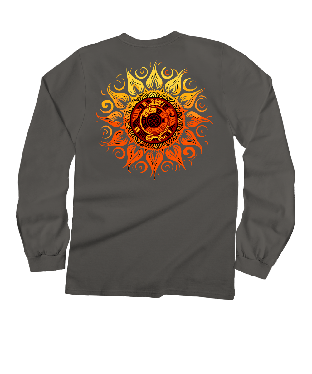 Tribal Sun - Crater Dyed® Long Sleeve Crewneck T-Shirt