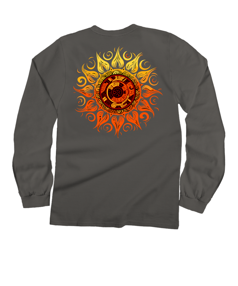 Tribal Sun - Crater Dyed® Long Sleeve Crewneck T-Shirt