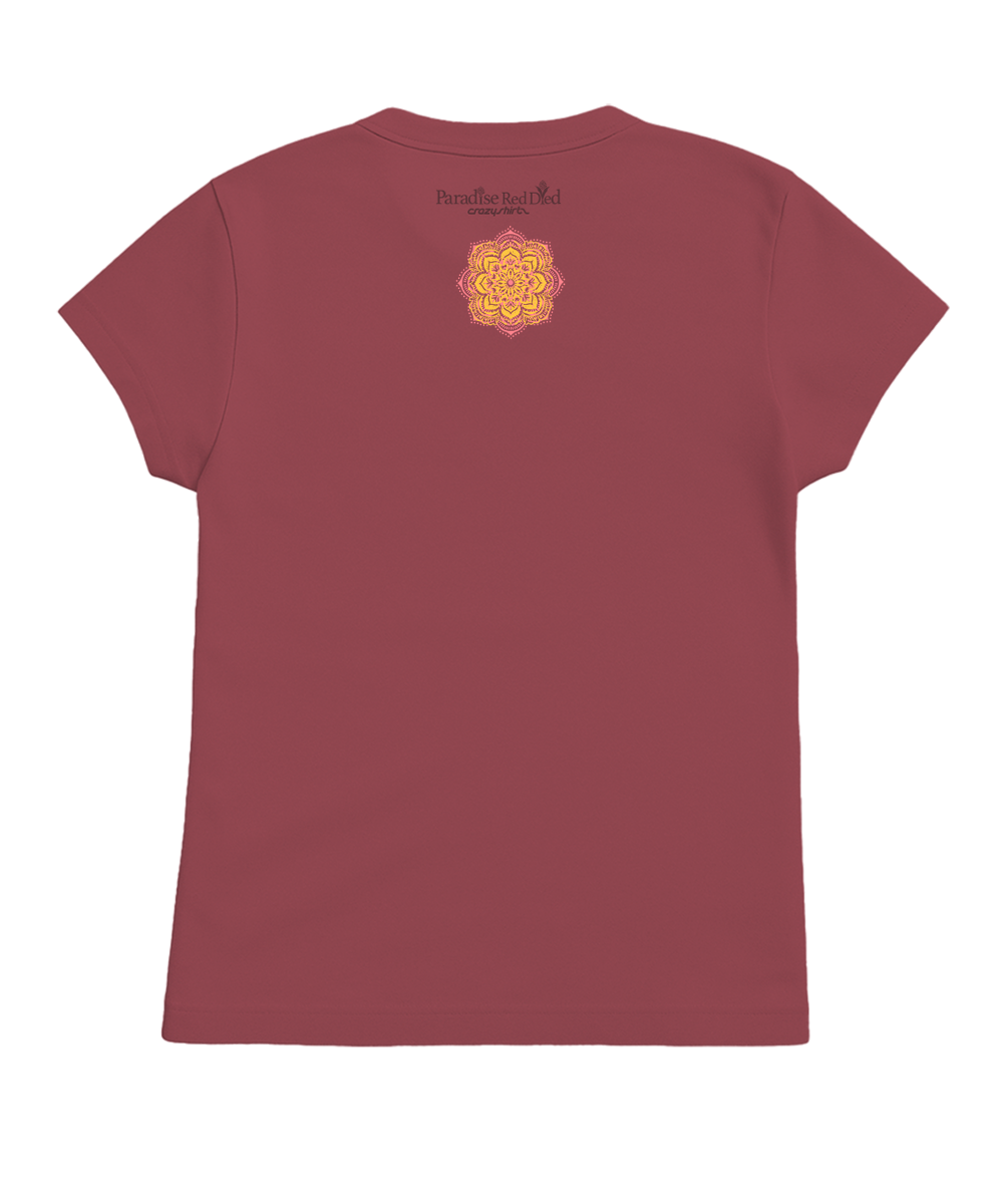 Mandala Bloom - Paradise Red Dyed Short Sleeve Crewneck T-Shirt