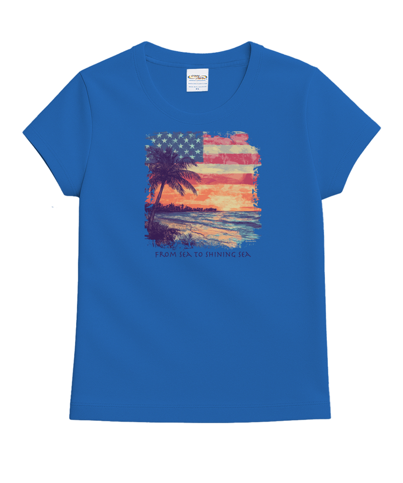 Shining Sea - Blue Hawaii Dyed Short Sleeve Crewneck T-Shirt