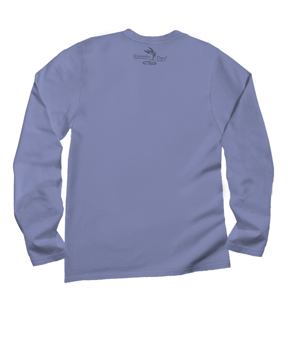 Mountain Wildflowers - Lavender Dyed Long Sleeve Crewneck T-Shirt