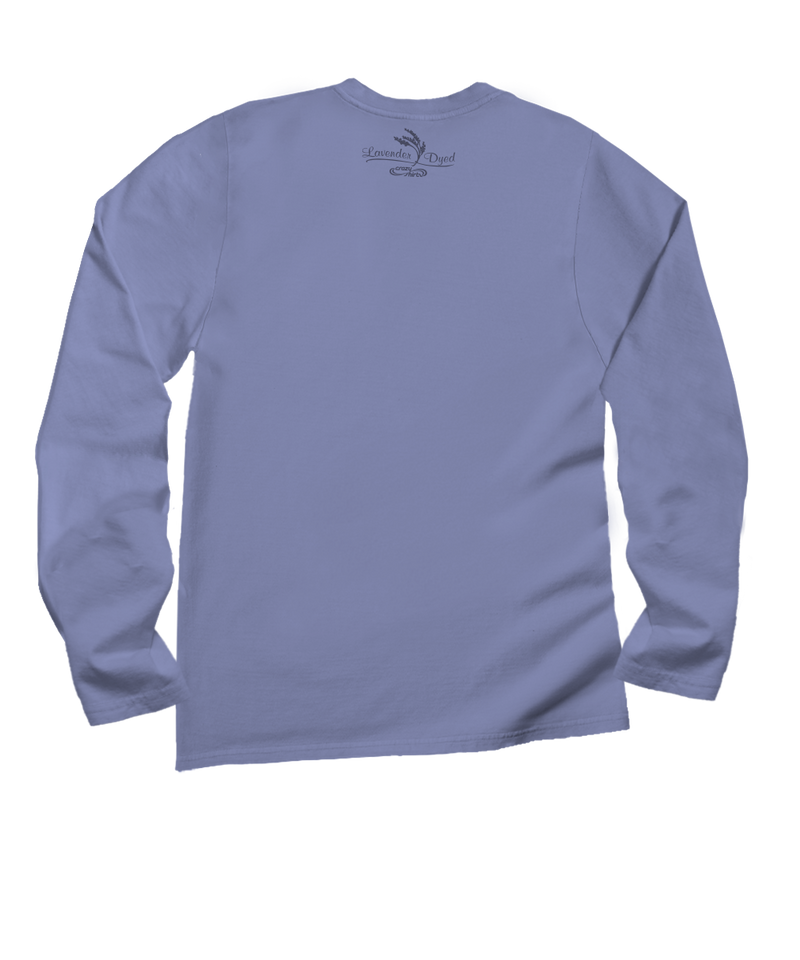 Mountain Wildflowers - Lavender Dyed Long Sleeve Crewneck T-Shirt