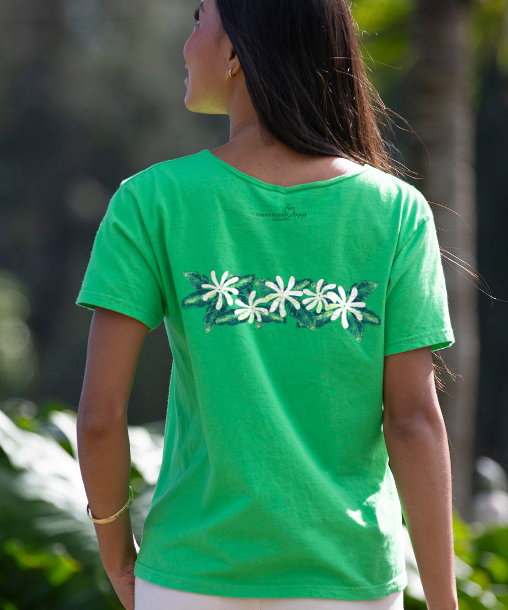 Tiare Band - Green Apple Dyed Short Sleeve Scoop Neck T-Shirt
