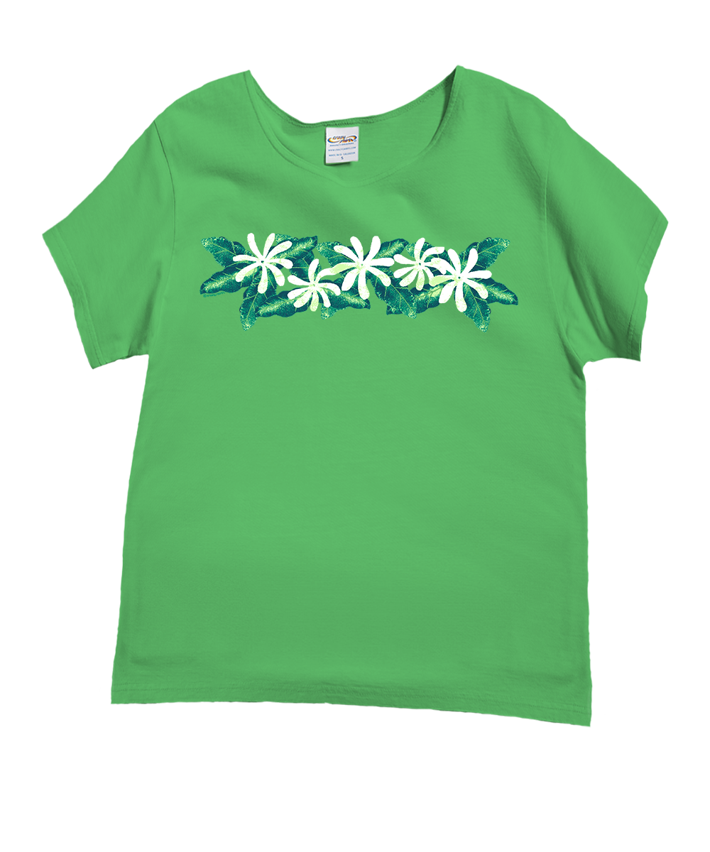 Tiare Band - Green Apple Dyed Short Sleeve Scoop Neck T-Shirt