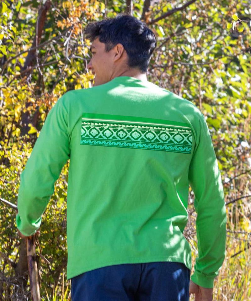Veke Band - Green Apple Dyed Long Sleeve Crewneck T-Shirt