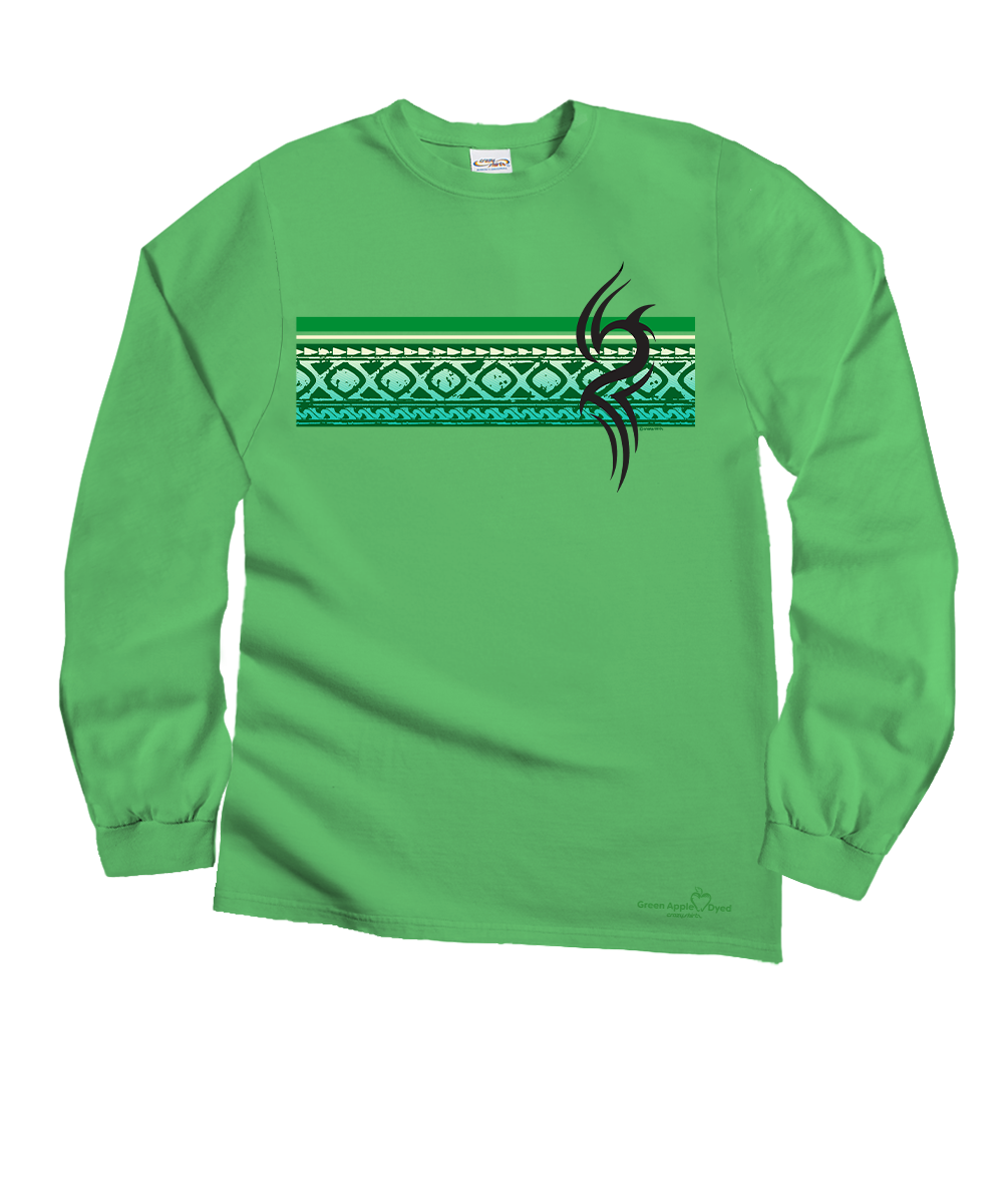 Veke Band - Green Apple Dyed Long Sleeve Crewneck T-Shirt