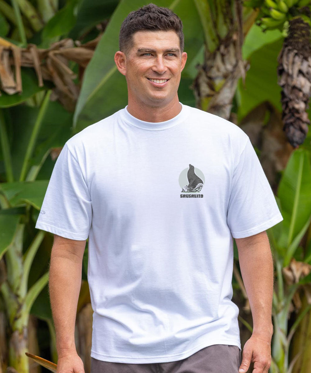 Dock Of The Bay - White Short Sleeve Crewneck T-Shirt