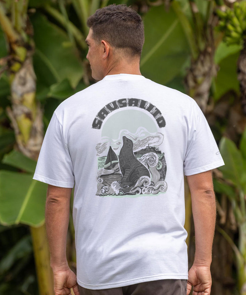 Dock Of The Bay - White Short Sleeve Crewneck T-Shirt