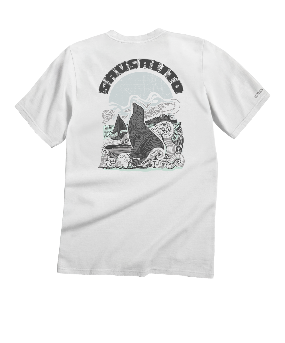Dock Of The Bay - White Short Sleeve Crewneck T-Shirt