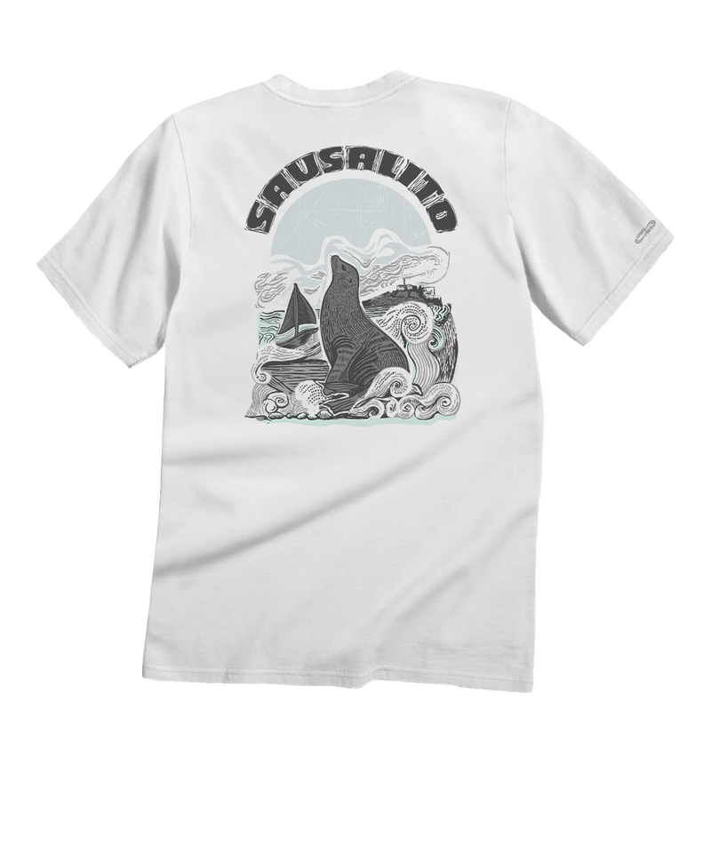 Dock Of The Bay - White Short Sleeve Crewneck T-Shirt