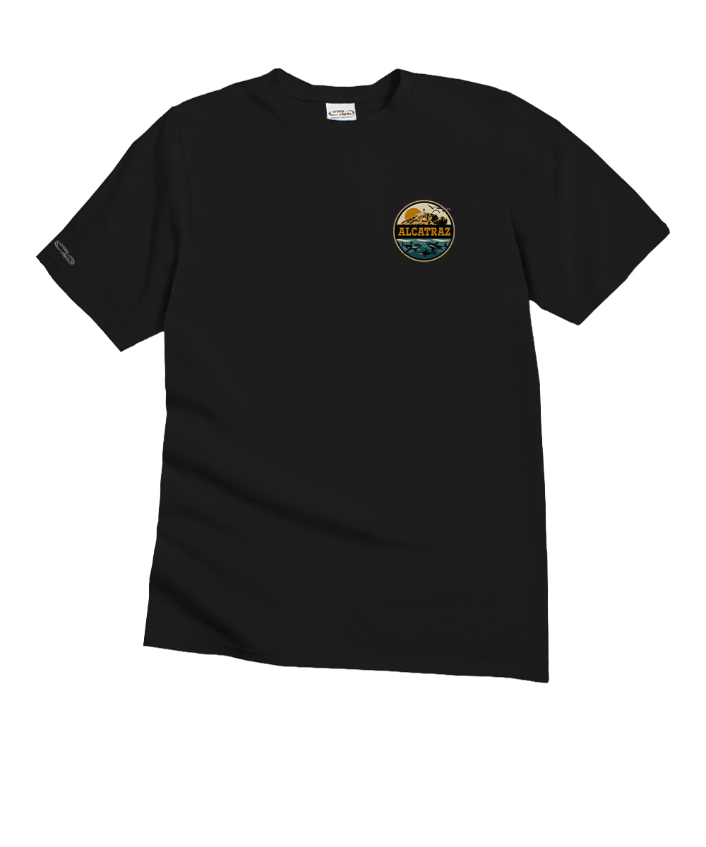 Alcatraz Sharks - Black Short Sleeve Crewneck T-Shirt Alcatraz Sharks - Black Short Sleeve Crewneck T-Shirt