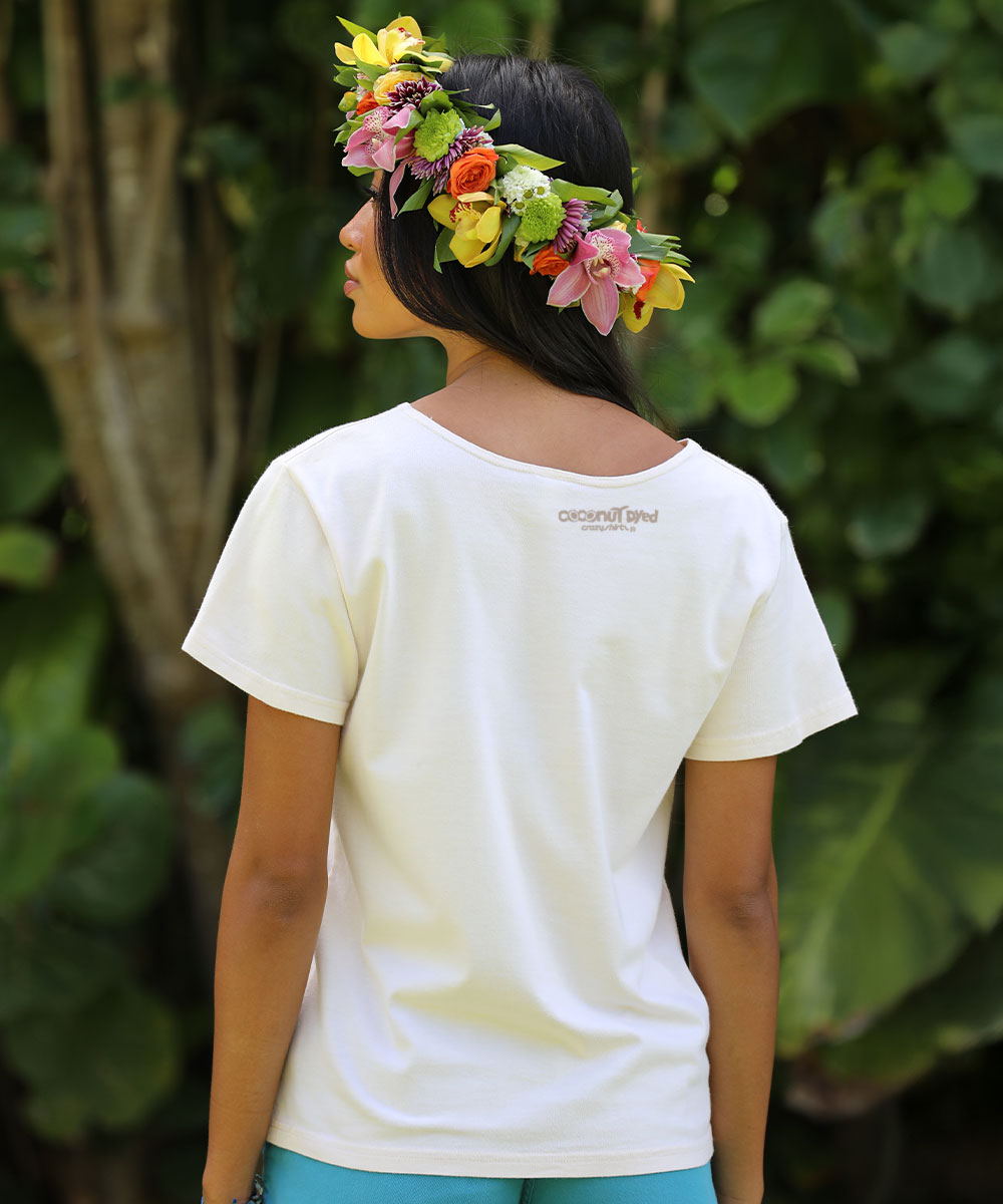 Laguna Watercolor - Coconut Dyed Short Sleeve Scoop Neck T-Shirt
