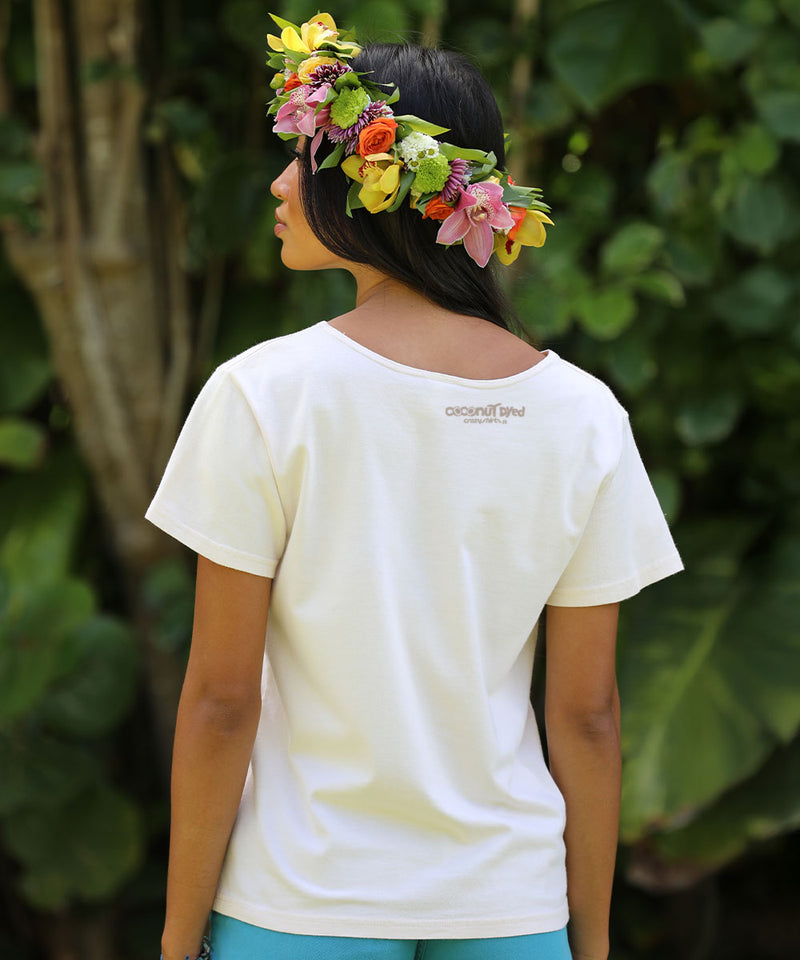 Laguna Watercolor - Coconut Dyed Short Sleeve Scoop Neck T-Shirt