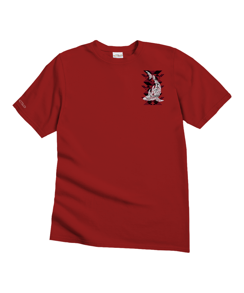 Tribal Reef Mako - Garnet Short Sleeve Crewneck T-Shirt