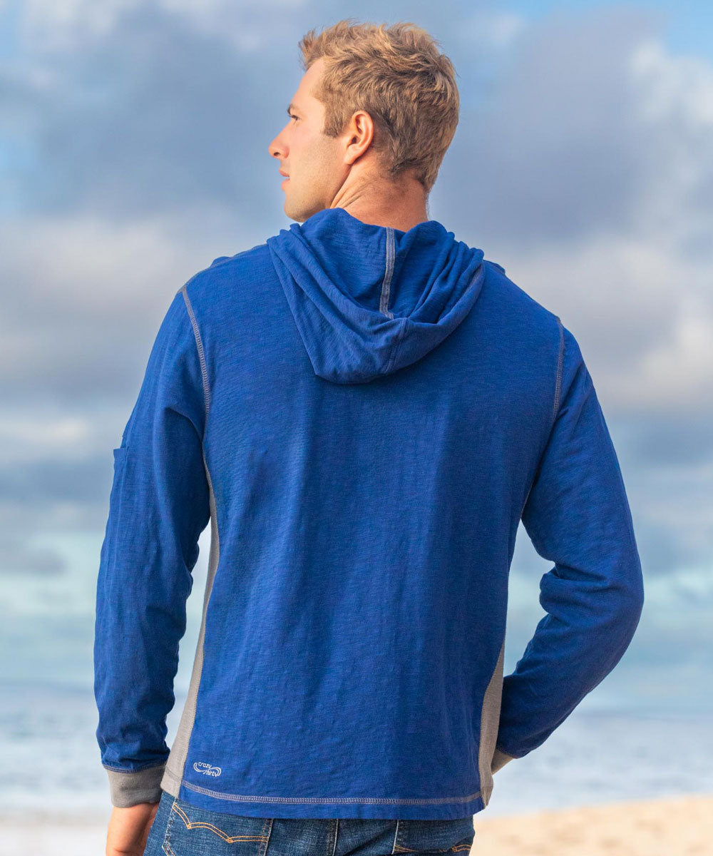 Tribal Tuna Band - Midnight/Gray Long Sleeve Longboard Hooded Tee