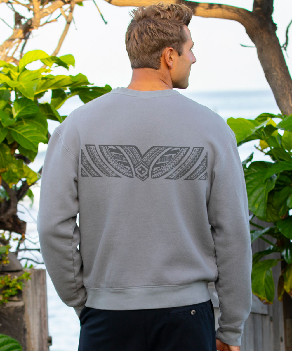 Tribal Tattoo Band - Crater Dyed® Long Sleeve Sweatshirt