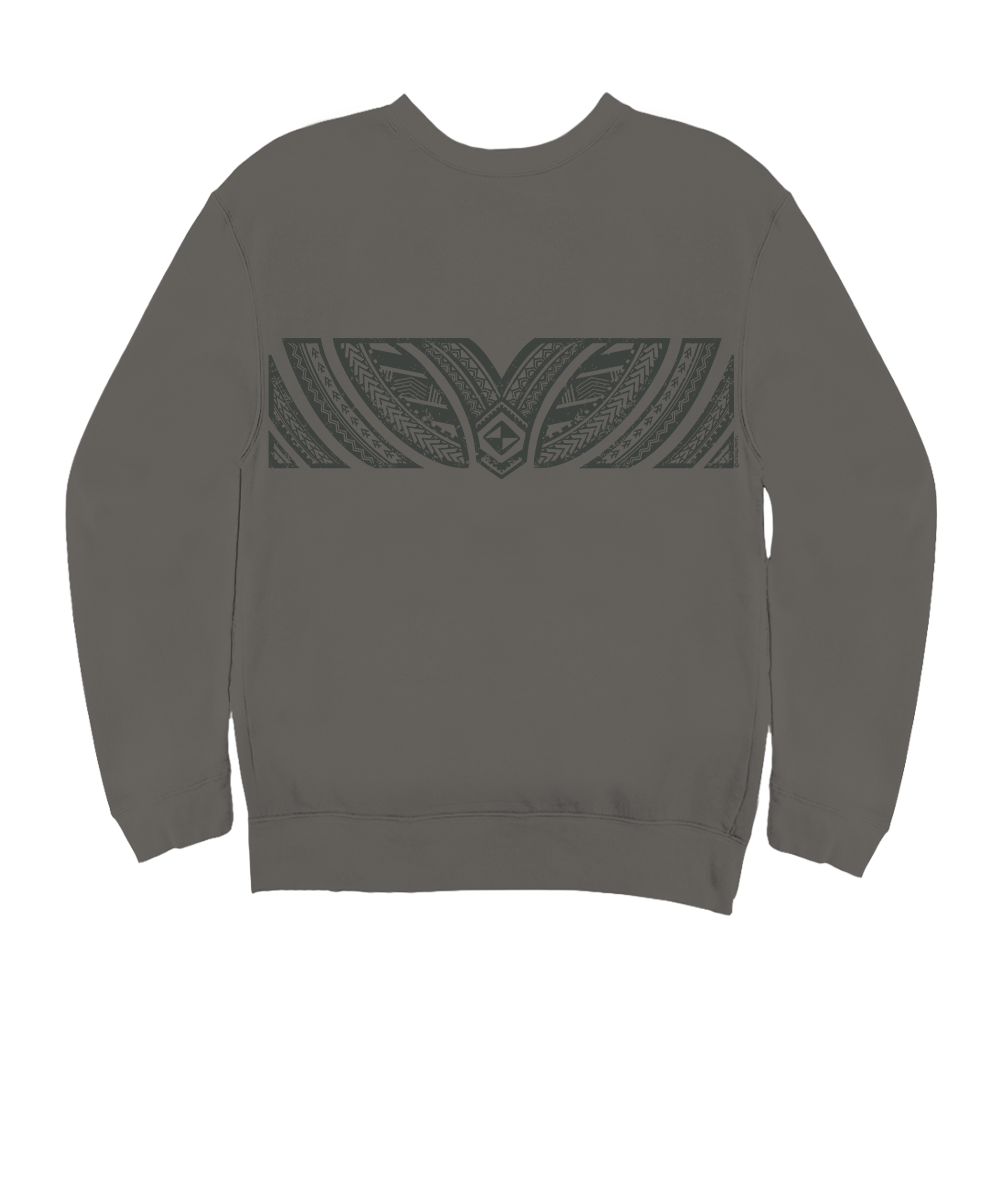 Tribal Tattoo Band - Crater Dyed® Long Sleeve Sweatshirt