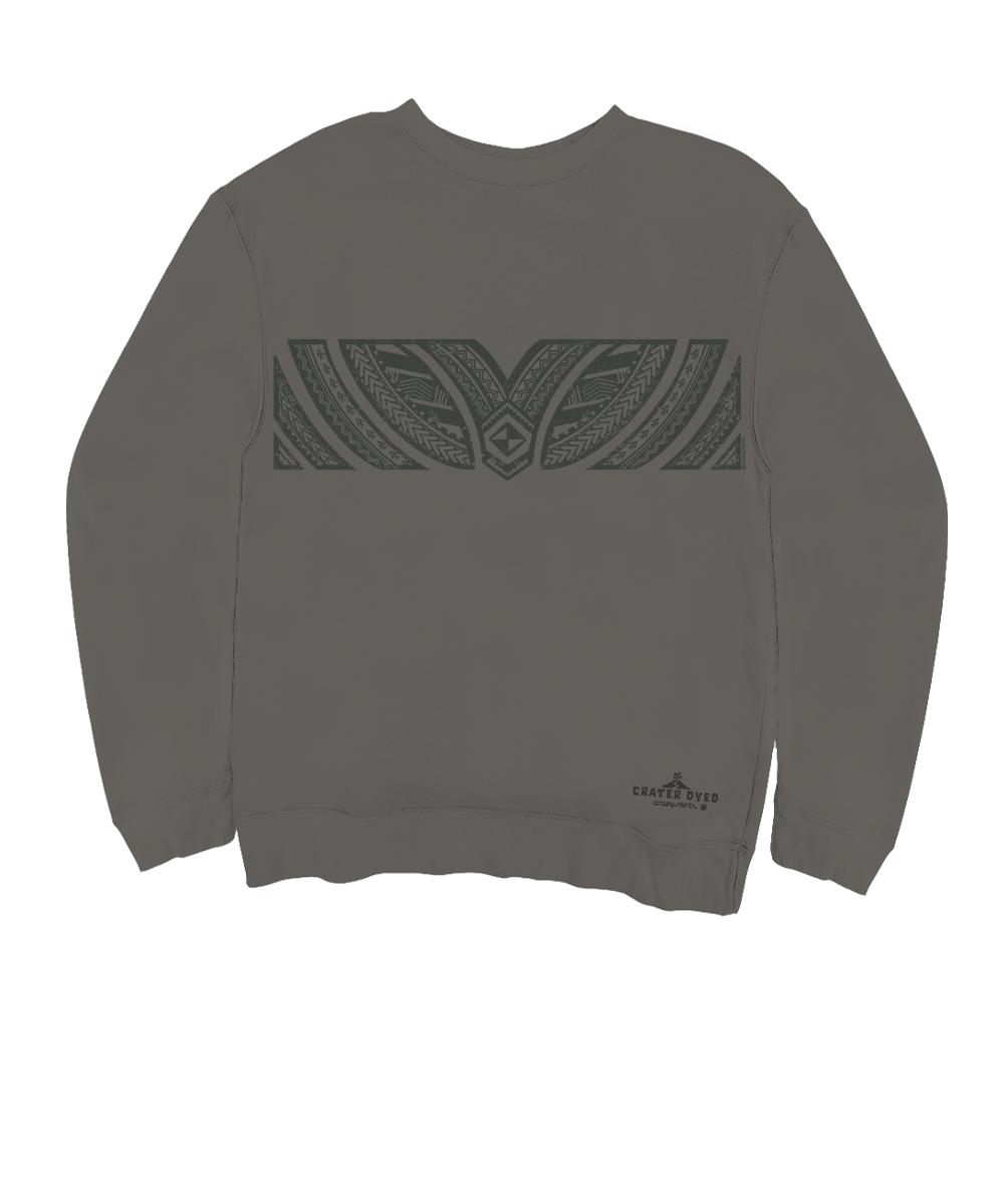 Tribal Tattoo Band - Crater Dyed® Long Sleeve Sweatshirt