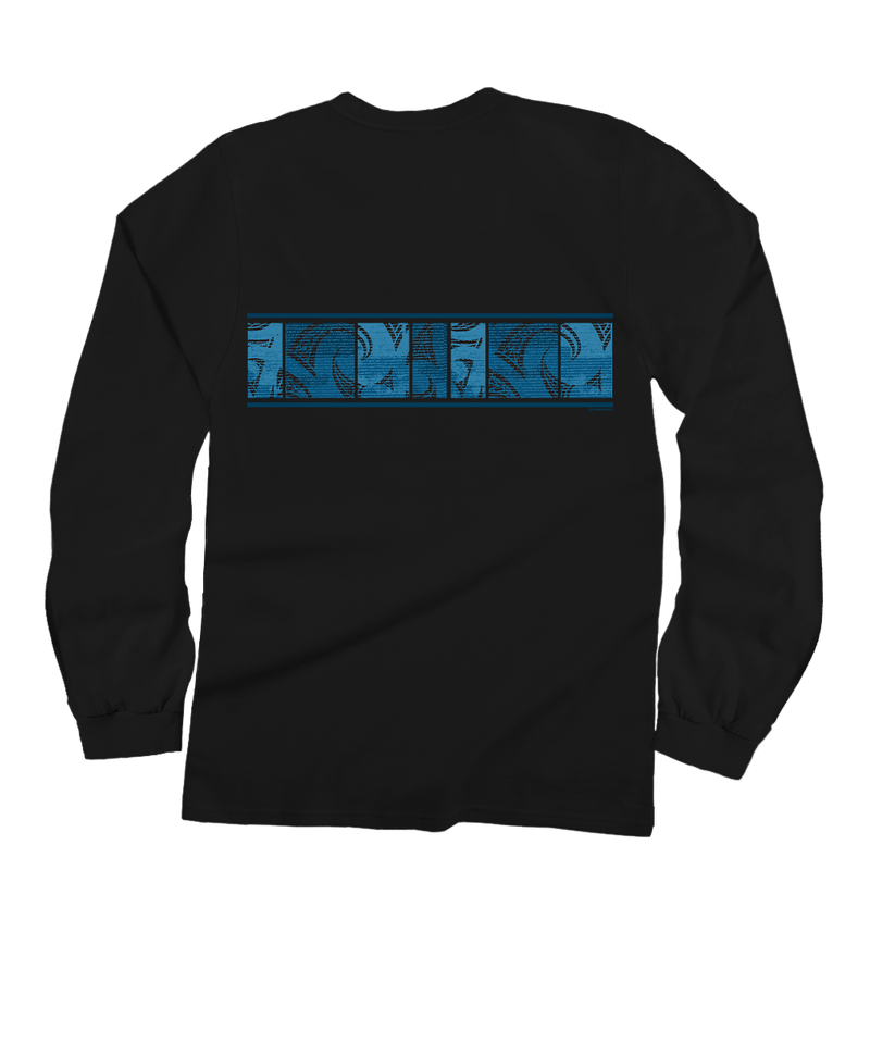 Honu Waa Band - Black Long Sleeve Crewneck T-Shirt
