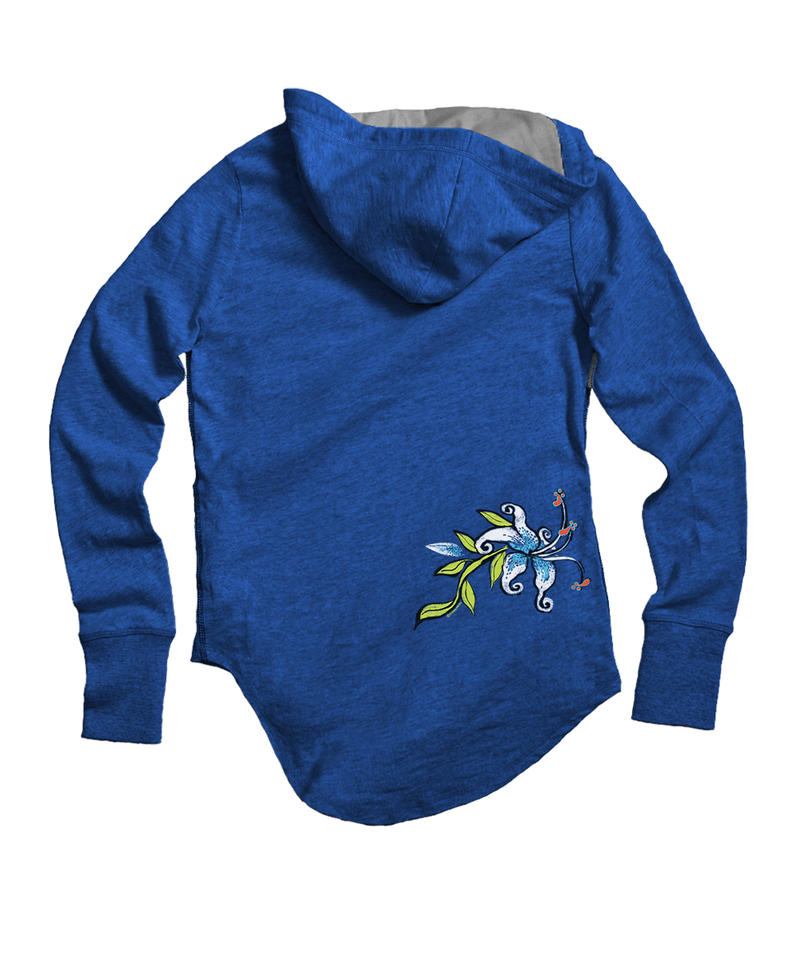 Moonlight Blossom - Midnight Long Sleeve Harmony Hooded T
