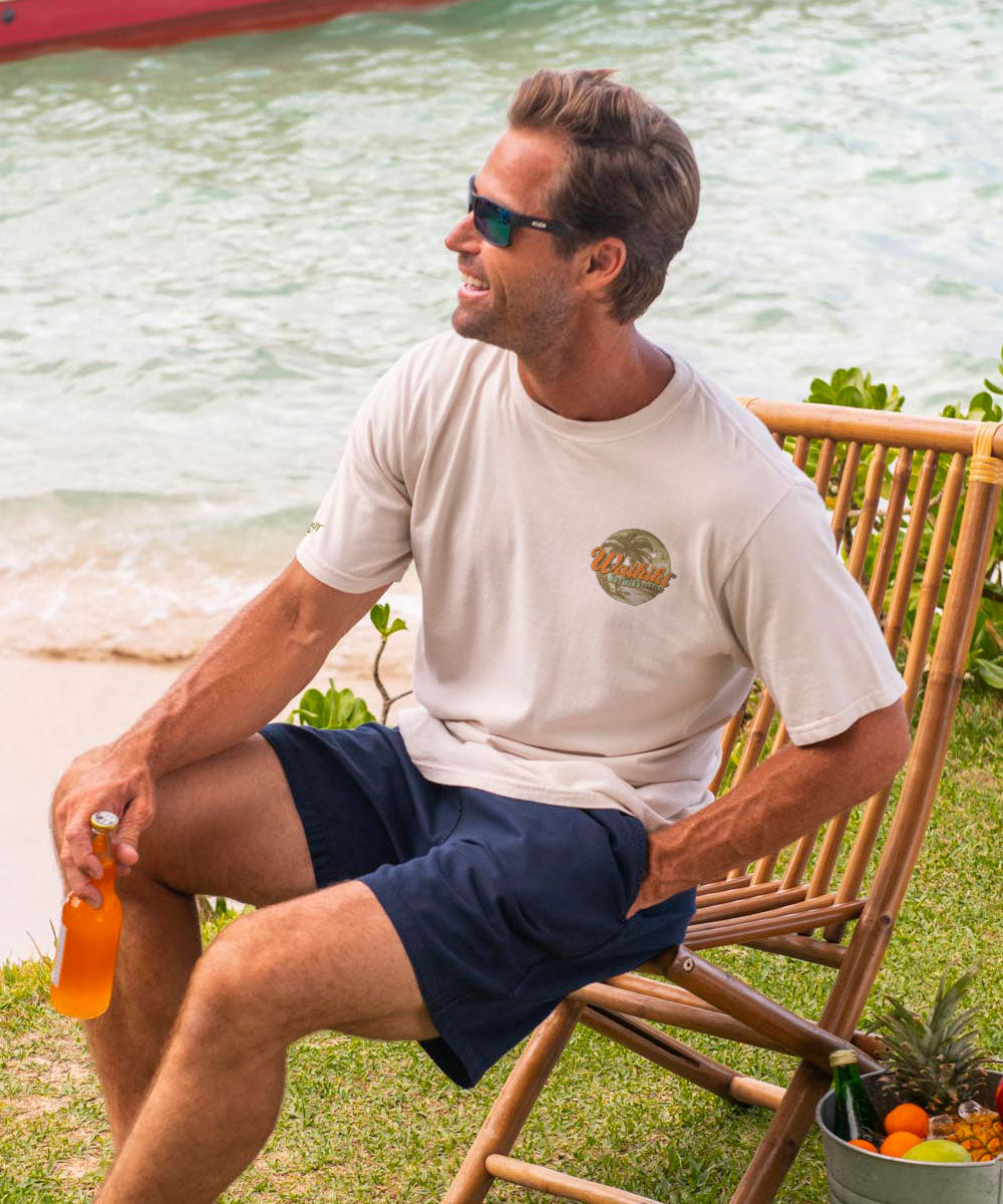 Waikiki Brewing Co Island Scenic - Coconut Dyed Short Sleeve Crewneck T-Shirt