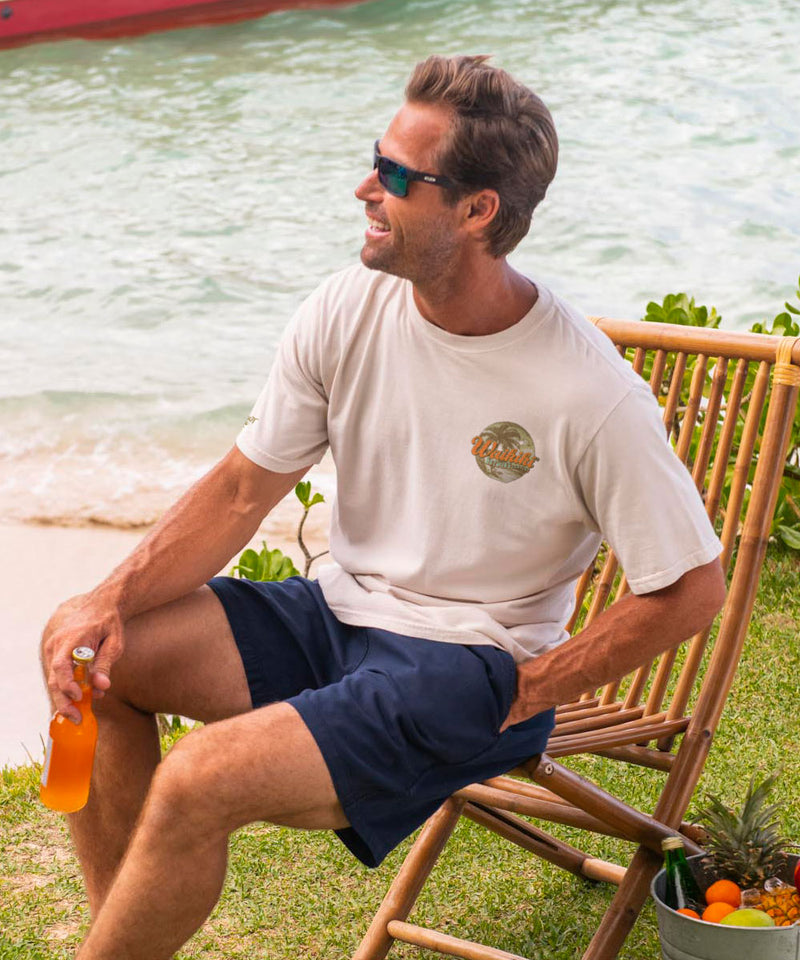 Waikiki Brewing Co Island Scenic - Coconut Dyed Short Sleeve Crewneck T-Shirt