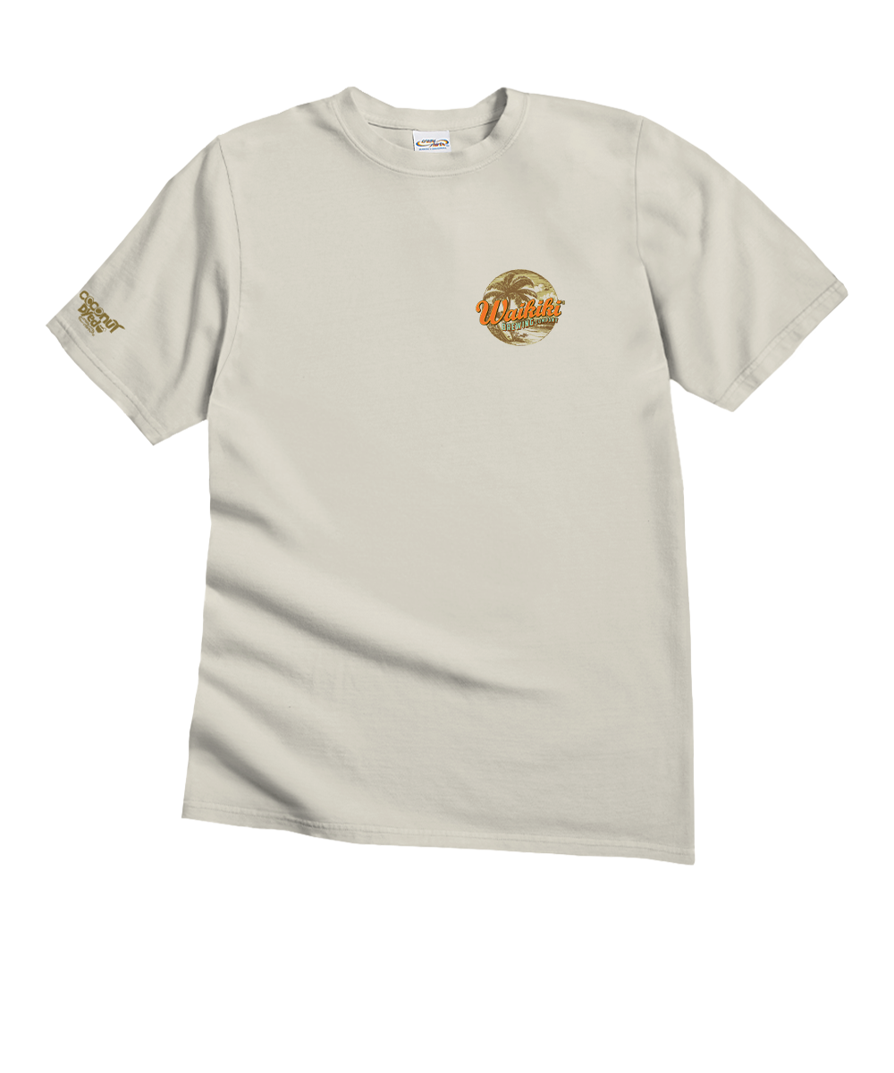 Waikiki Brewing Co Island Scenic - Coconut Dyed Short Sleeve Crewneck T-Shirt