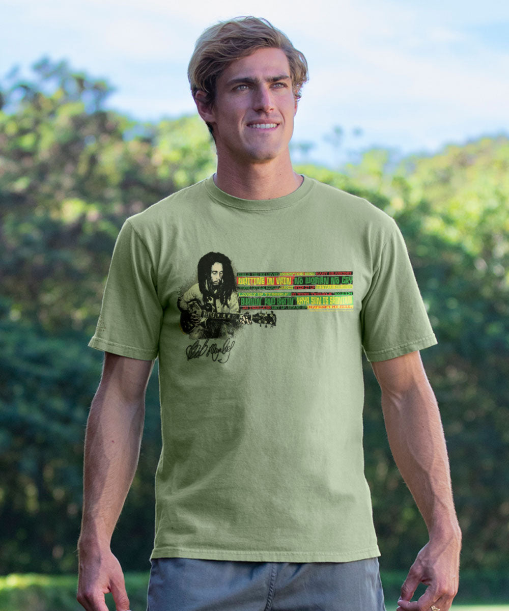 Bob Marley Songs - Hemp Dyed Short Sleeve Crewneck T-Shirt