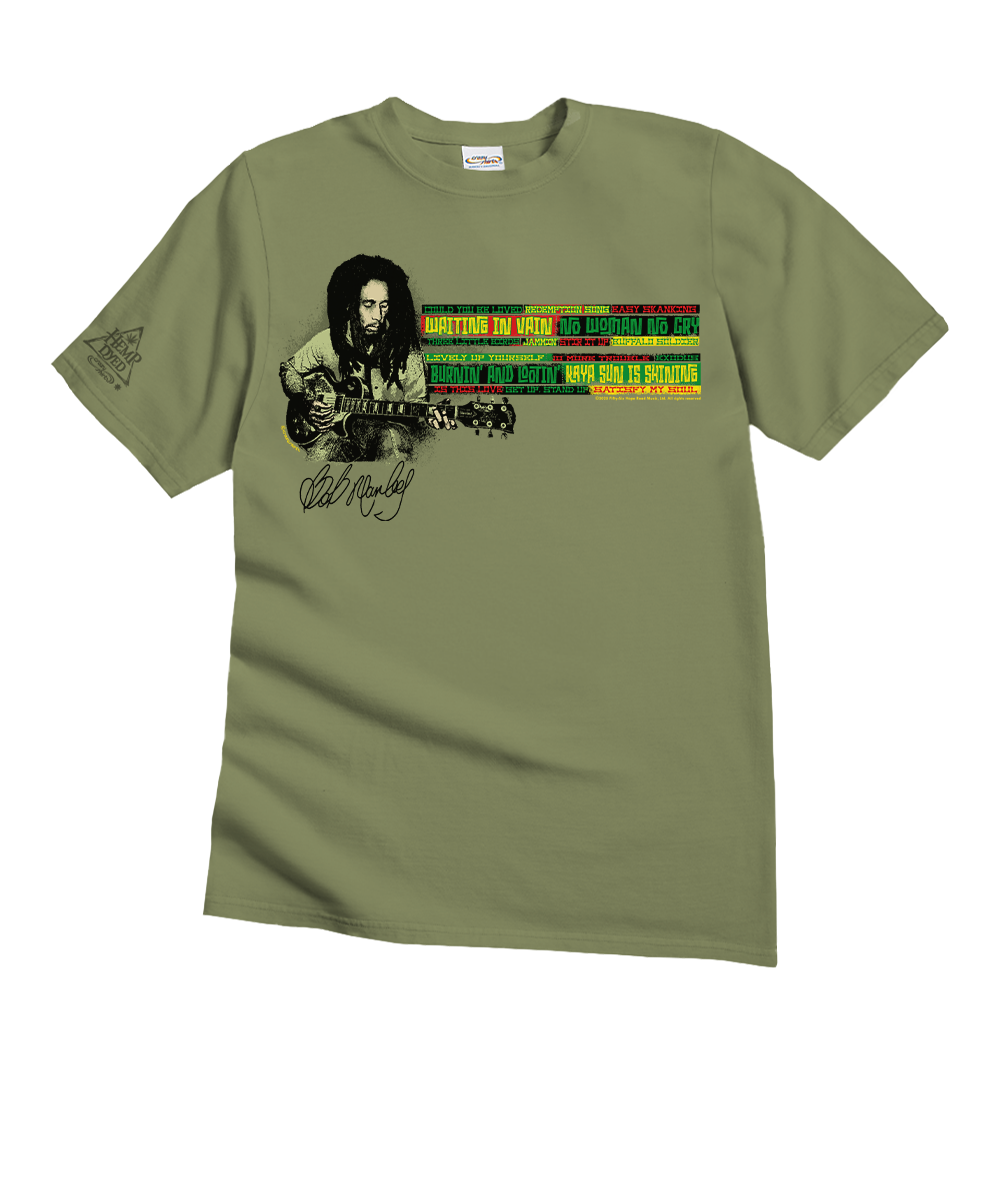Bob Marley Songs - Hemp Dyed Short Sleeve Crewneck T-Shirt