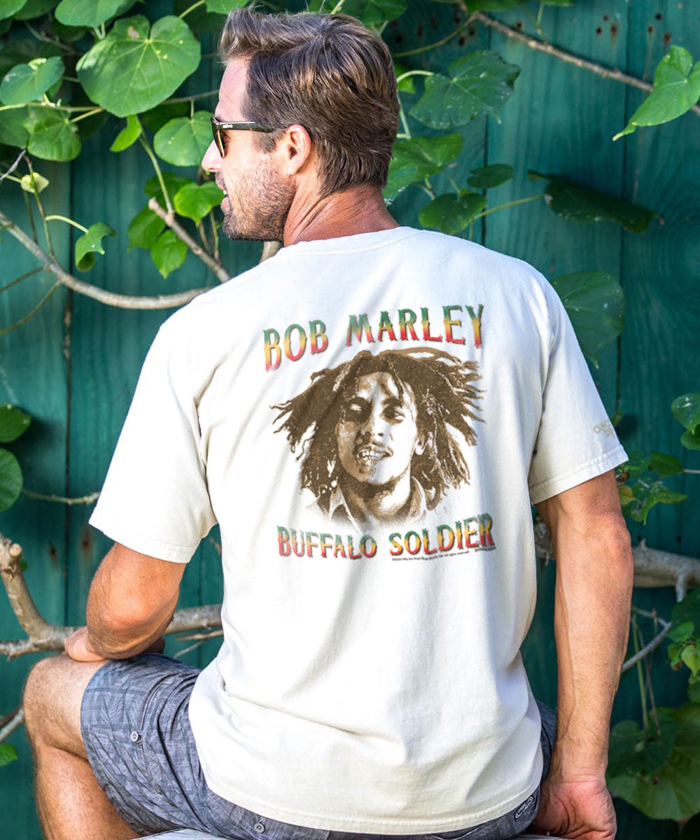 Bob Marley Buffalo Soldier - Coconut Dyed Short Sleeve Crewneck T-Shirt