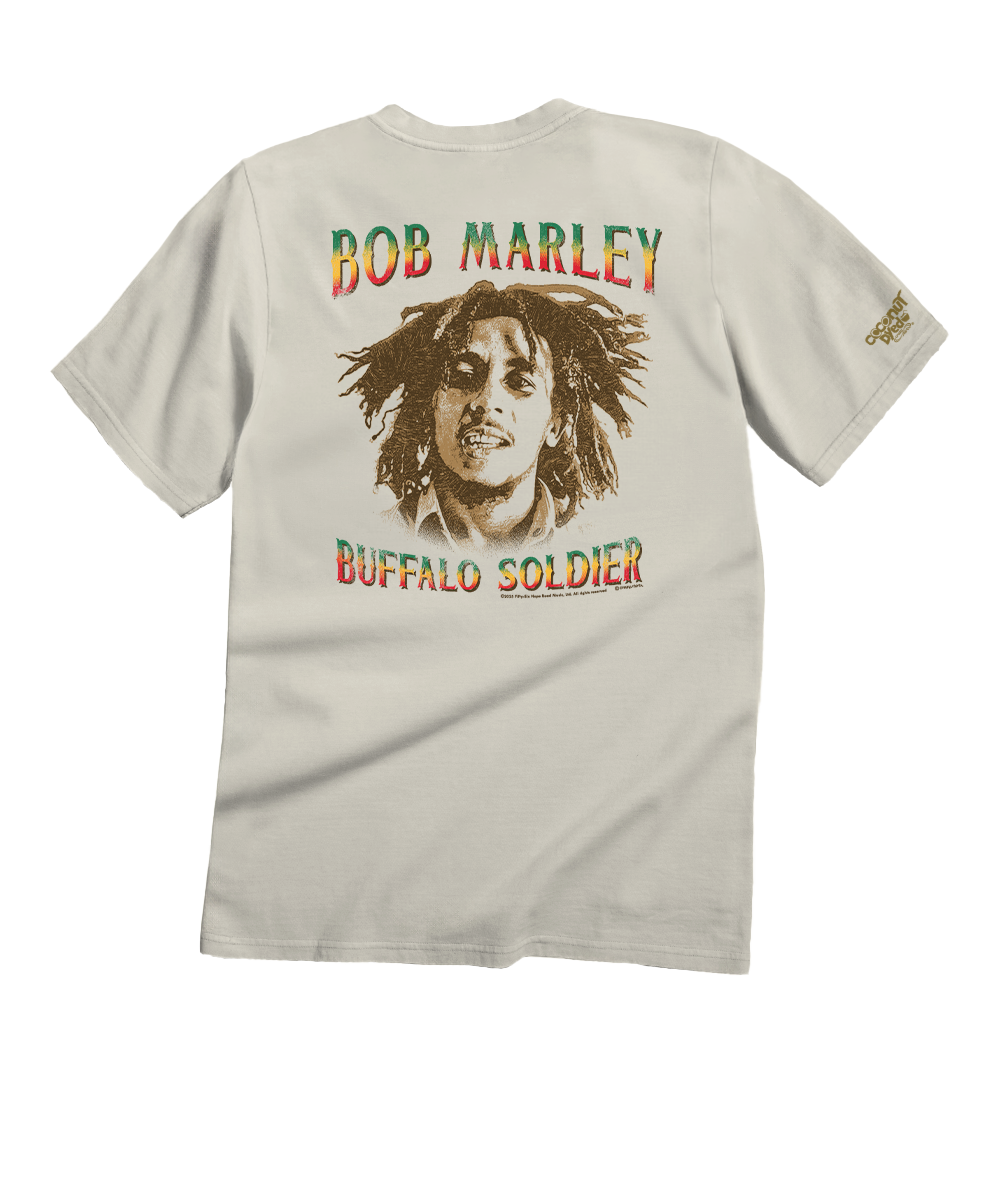 Bob Marley Buffalo Soldier - Coconut Dyed Short Sleeve Crewneck T-Shirt