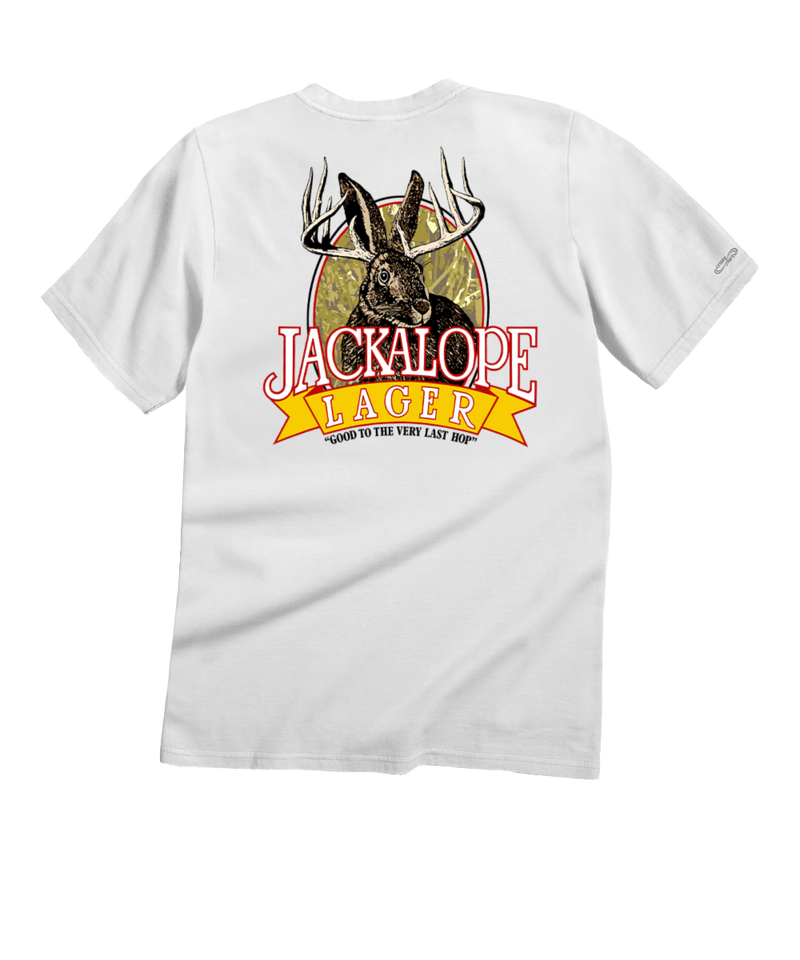 Jackalope Lager - White Short Sleeve Crewneck T-Shirt