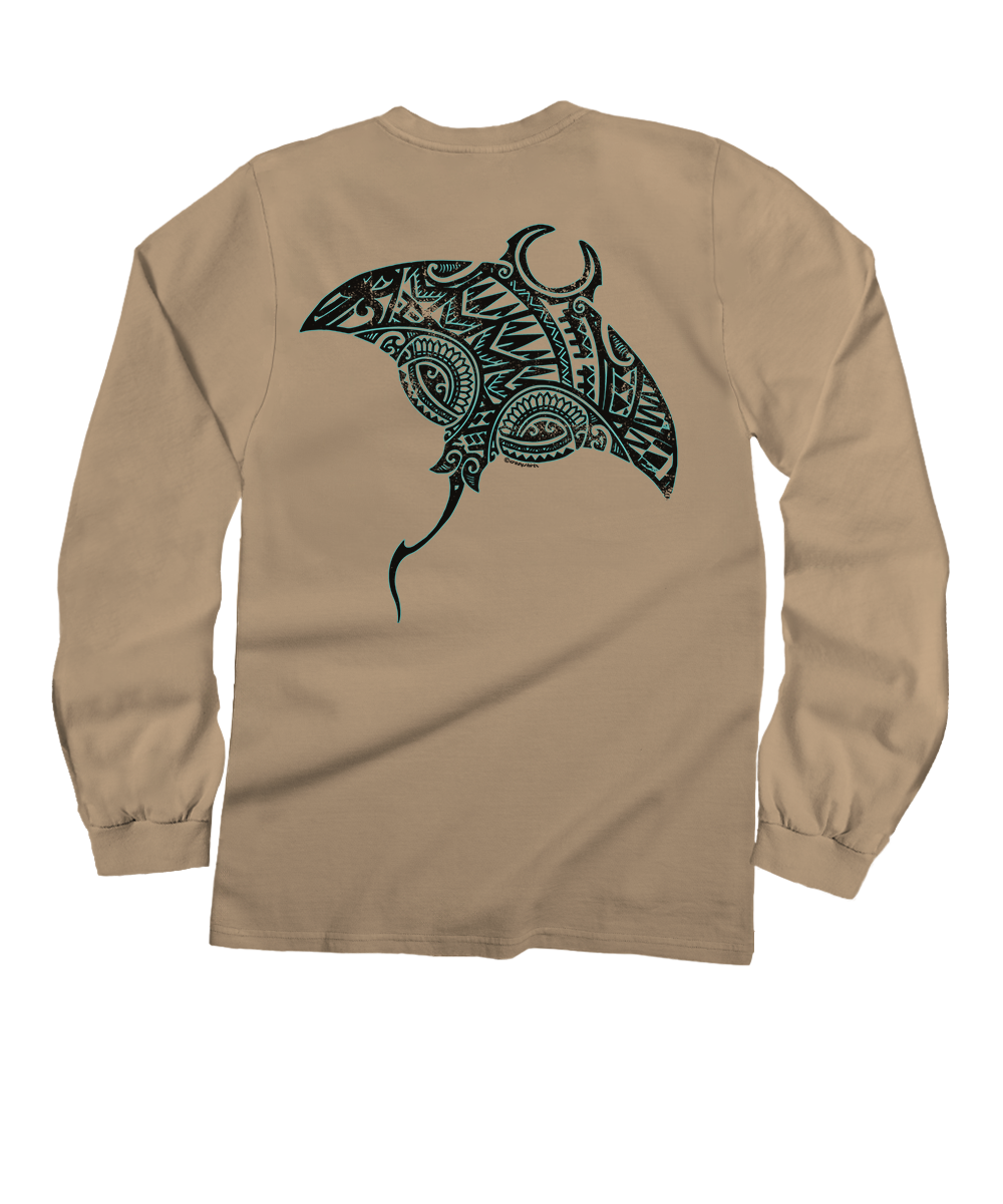 Woken Mana - Kona Coffee Dyed Long Sleeve Crewneck T-Shirt