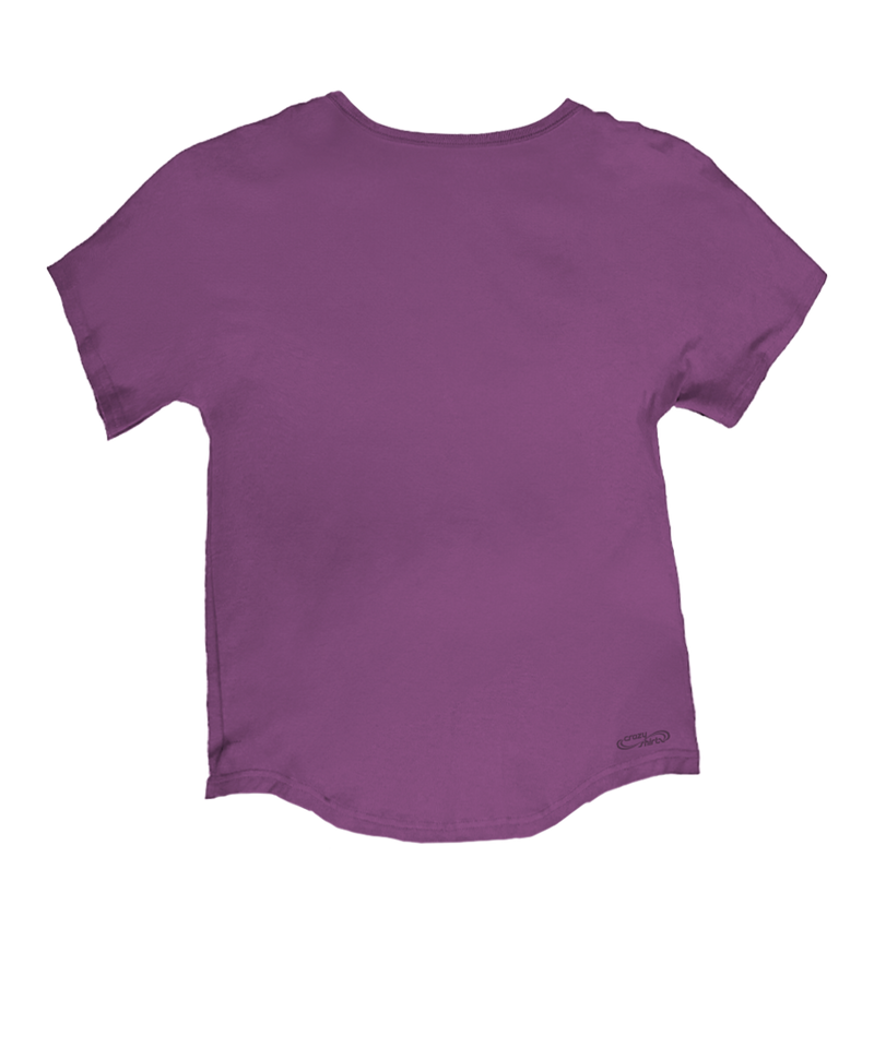 Tribal Honu Puas - Violet Short Sleeve Dolman V-Neck Tee