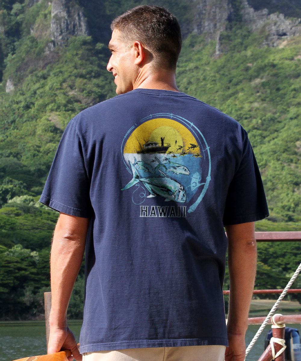 Malolo Chase - Navy Short Sleeve Crewneck T-Shirt