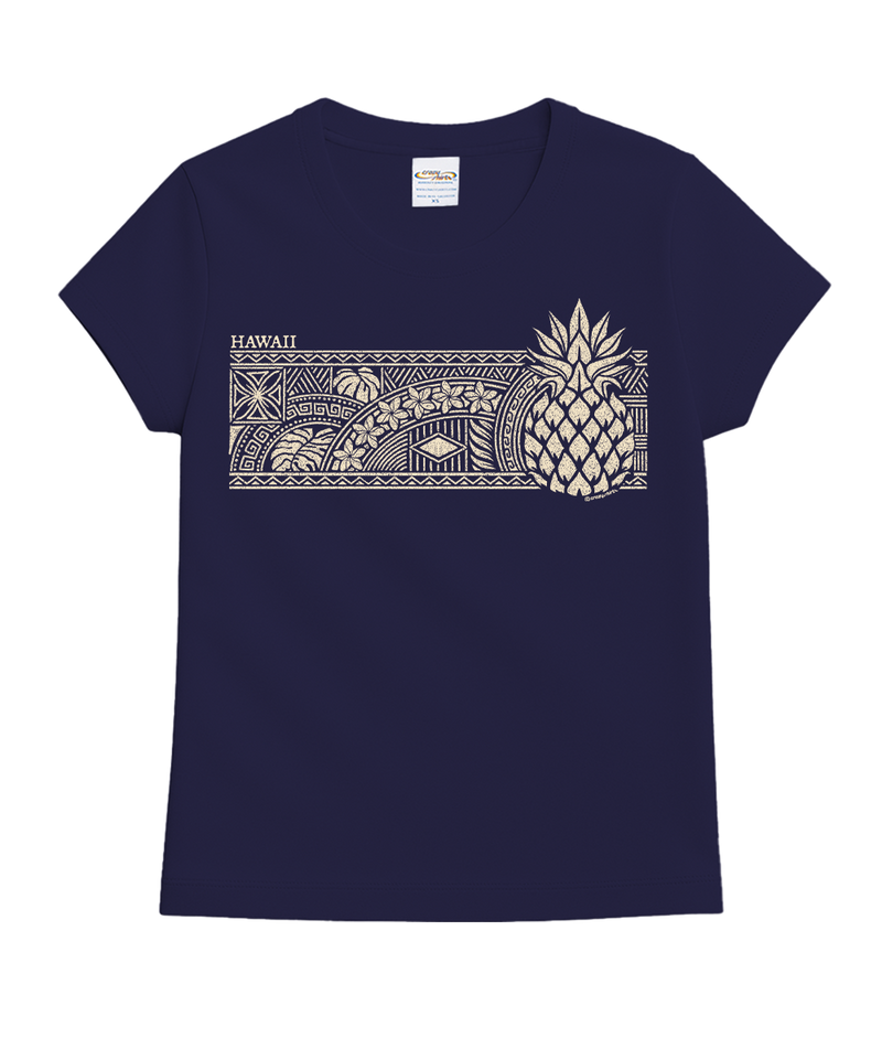 Pineapple Tapa Band - Grape Dyed Short Sleeve Crewneck T-Shirt