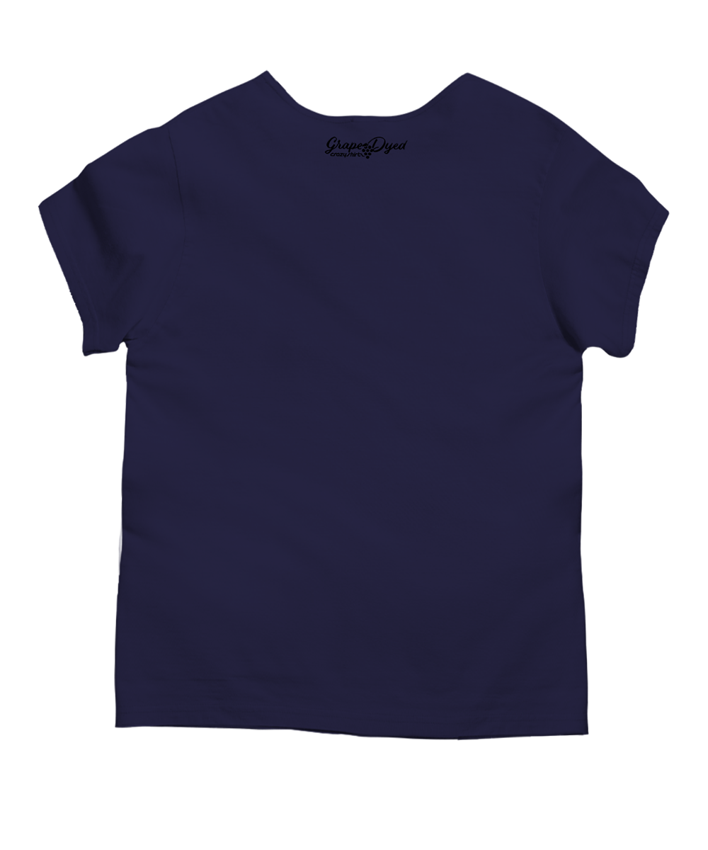 Hibiscus Dream - Grape Dyed Short Sleeve Scoop Neck T-Shirt