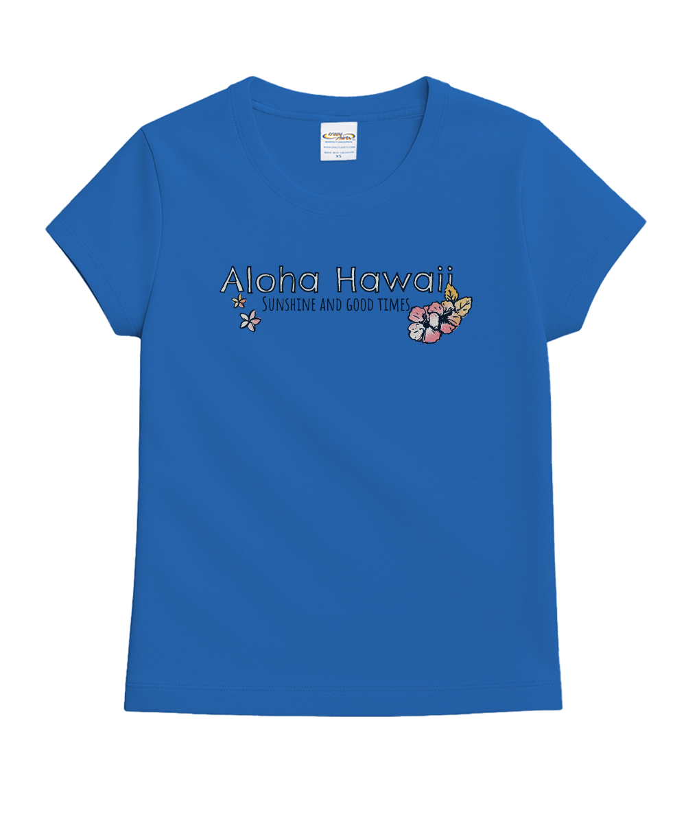 Aloha Hawaii Islands - Blue Hawaii Dyed Short Sleeve Crewneck T-Shirt