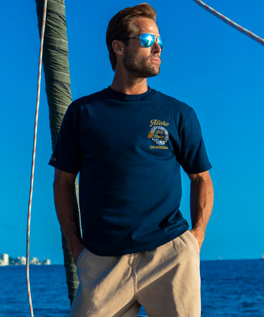 California Strong - Navy Short Sleeve Crewneck T-Shirt